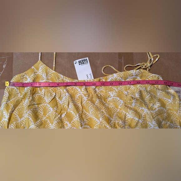 H&M TIE-STRAP MAXI DRESS Yellow/White pattern - Picture 10 of 14